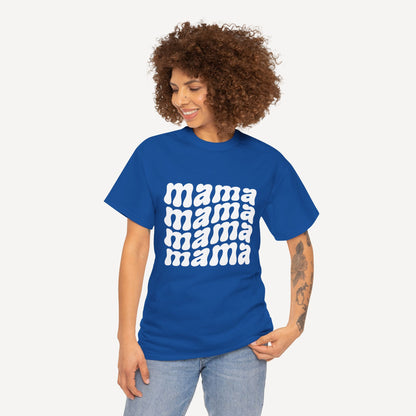 mama mama mama mama - Funny Mom T-Shirt - Women's Unisex Cotton T-Shirt Graphic Printed Design Casual Short Sleeve Tee Tops