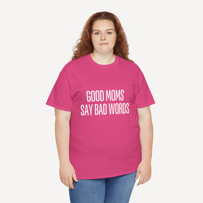 Good Moms Say Bad Words - Funny Mom T-Shirt - Women's Unisex Cotton T-Shirt Graphic Printed Design Casual Short Sleeve Tee Tops