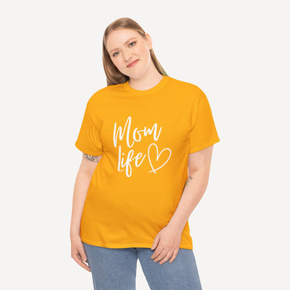 Mom Life - Funny Mom T-Shirt - Women's Unisex Cotton T-Shirt Graphic Printed Design Casual Short Sleeve Tee Tops
