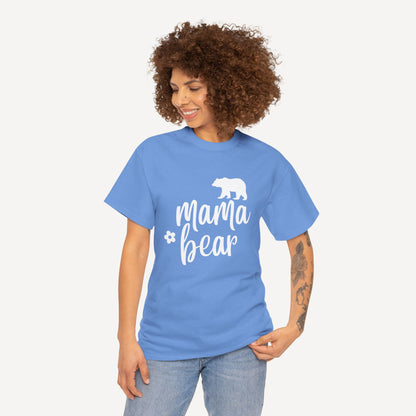 Mama Bear - Funny Mom T-Shirt - Women's Unisex Cotton T-Shirt Graphic Printed Design Casual Short Sleeve Tee Tops
