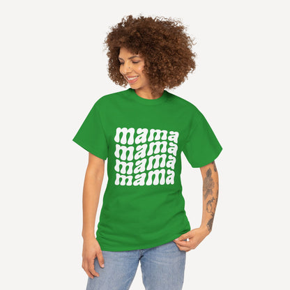 mama mama mama mama - Funny Mom T-Shirt - Women's Unisex Cotton T-Shirt Graphic Printed Design Casual Short Sleeve Tee Tops