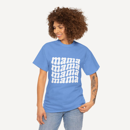 mama mama mama mama - Funny Mom T-Shirt - Women's Unisex Cotton T-Shirt Graphic Printed Design Casual Short Sleeve Tee Tops