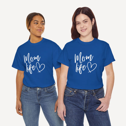 Mom Life - Funny Mom T-Shirt - Women's Unisex Cotton T-Shirt Graphic Printed Design Casual Short Sleeve Tee Tops