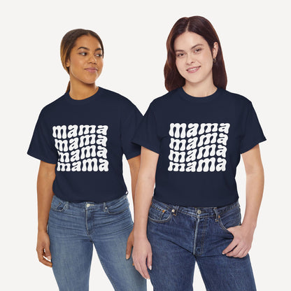 mama mama mama mama - Funny Mom T-Shirt - Women's Unisex Cotton T-Shirt Graphic Printed Design Casual Short Sleeve Tee Tops