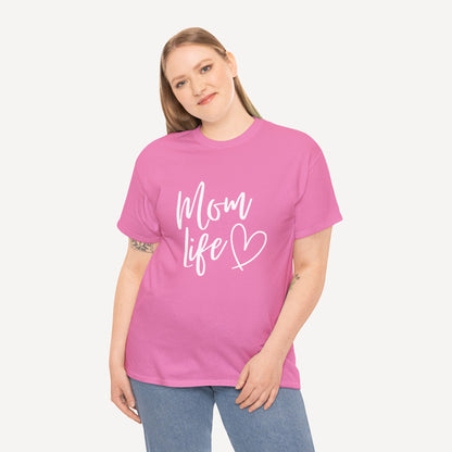Mom Life - Funny Mom T-Shirt - Women's Unisex Cotton T-Shirt Graphic Printed Design Casual Short Sleeve Tee Tops