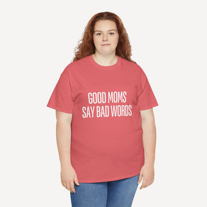 Good Moms Say Bad Words - Funny Mom T-Shirt - Women's Unisex Cotton T-Shirt Graphic Printed Design Casual Short Sleeve Tee Tops