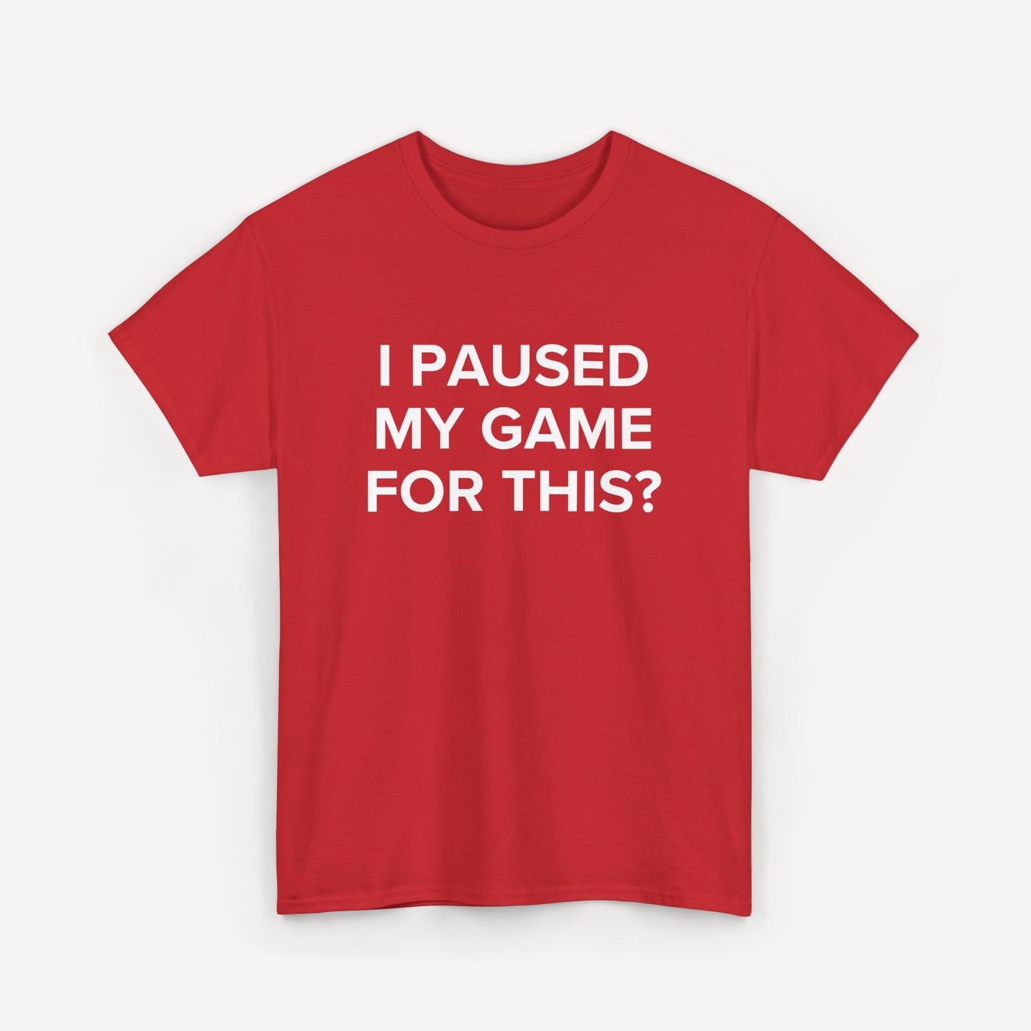 I Paused My Game for This? - Funny Sayings for Men T-Shirts - Mens Unisex Cotton T-Shirt Graphic Printed Design Casual Short Sleeve Tee Tops
