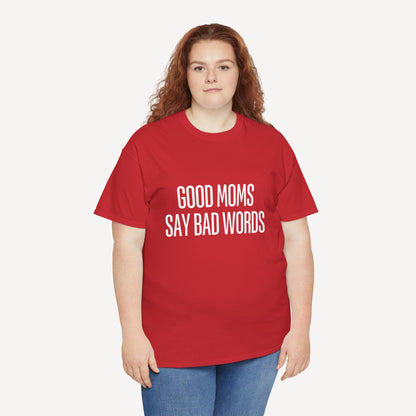 Good Moms Say Bad Words - Funny Mom T-Shirt - Women's Unisex Cotton T-Shirt Graphic Printed Design Casual Short Sleeve Tee Tops