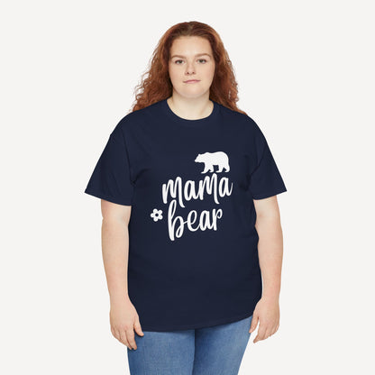 Mama Bear - Funny Mom T-Shirt - Women's Unisex Cotton T-Shirt Graphic Printed Design Casual Short Sleeve Tee Tops