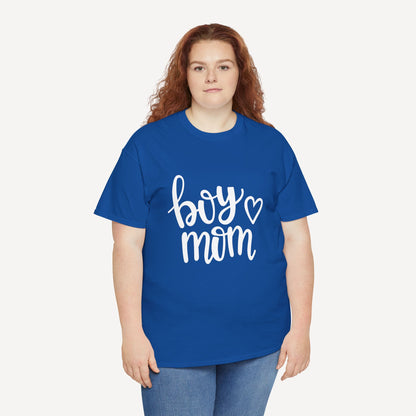 Boy Mom - Funny Mom T-Shirt - Women's Unisex Cotton T-Shirt Graphic Printed Design Casual Short Sleeve Tee Tops