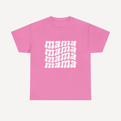 mama mama mama mama - Funny Mom T-Shirt - Women's Unisex Cotton T-Shirt Graphic Printed Design Casual Short Sleeve Tee Tops