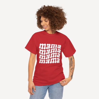 mama mama mama mama - Funny Mom T-Shirt - Women's Unisex Cotton T-Shirt Graphic Printed Design Casual Short Sleeve Tee Tops