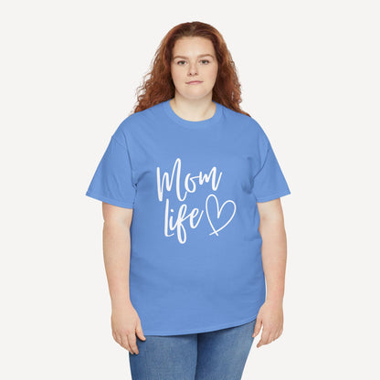 Mom Life - Funny Mom T-Shirt - Women's Unisex Cotton T-Shirt Graphic Printed Design Casual Short Sleeve Tee Tops