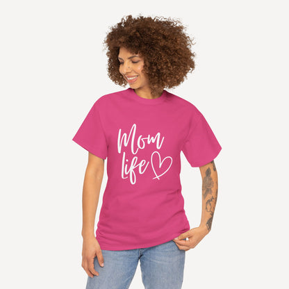Mom Life - Funny Mom T-Shirt - Women's Unisex Cotton T-Shirt Graphic Printed Design Casual Short Sleeve Tee Tops