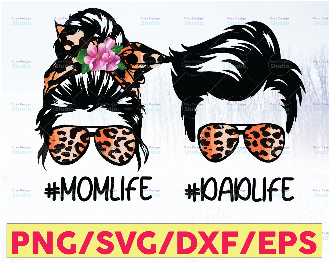 Leopard Family Life PNG Mom Life Dad Life Mom Digital Download Bundle PNG, Family Life - WTMETSY16122020 05 13 - sublimation