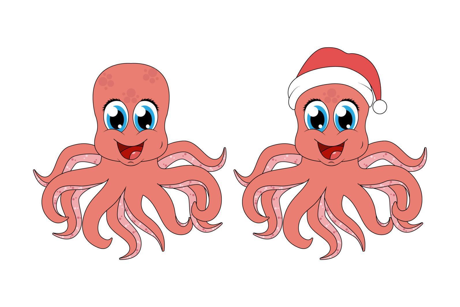 cute octopus animal cartoon graphic - octopus scaled -